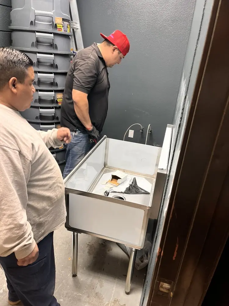 Commercial plumbing and sink installation in Westfield